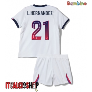 Paris Saint-Germain Lucas Hernandez #21 Seconda Maglia Bambino 2026-27 Manica Corta (+ Pantaloni corti)